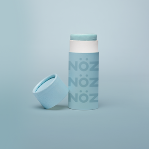 Noz vegan and reef safe sunscreen in the color blue.